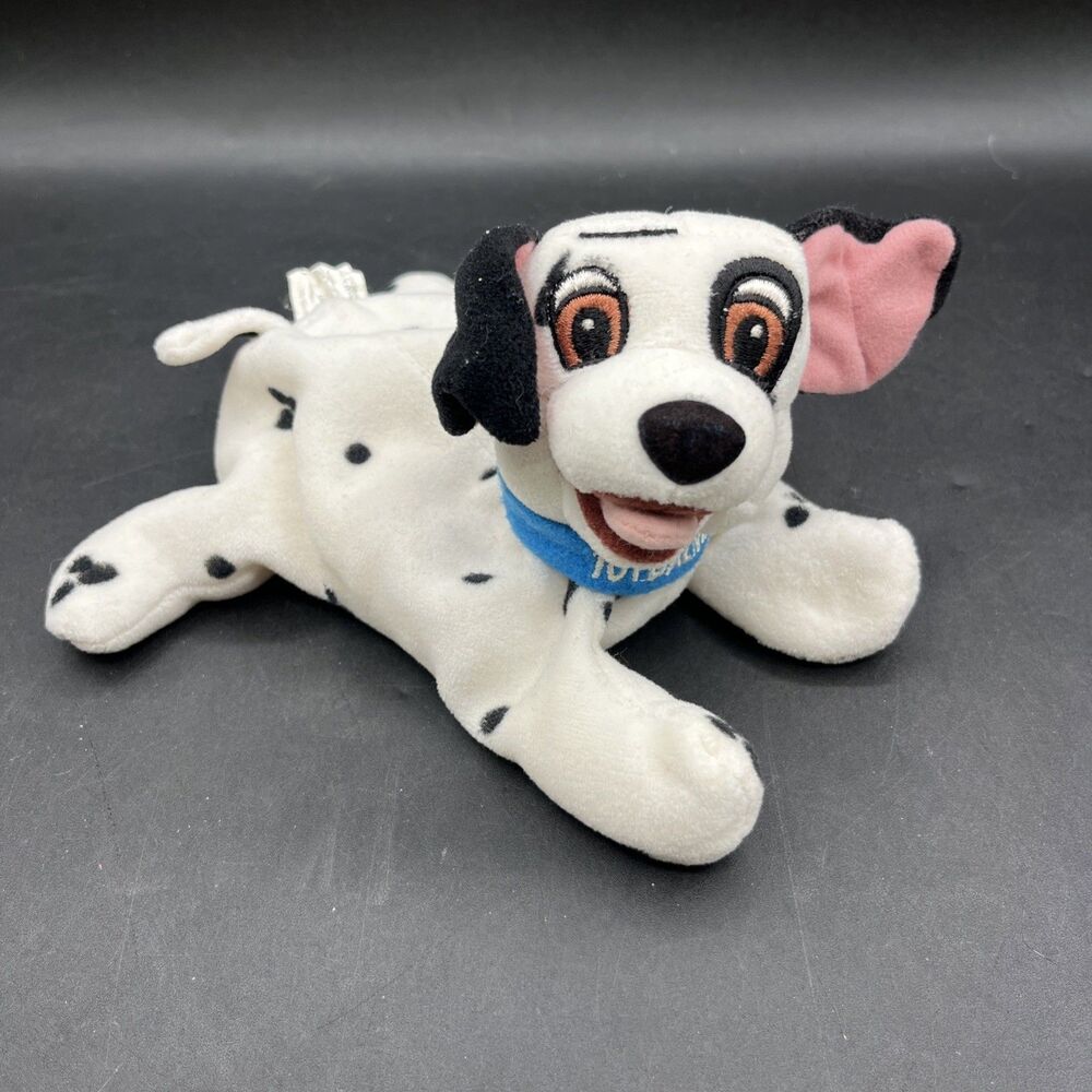 Disney Store Mini Bean Bag 8" Plush 101 Dalmatians Lucky Puppy Dog Dalmatian